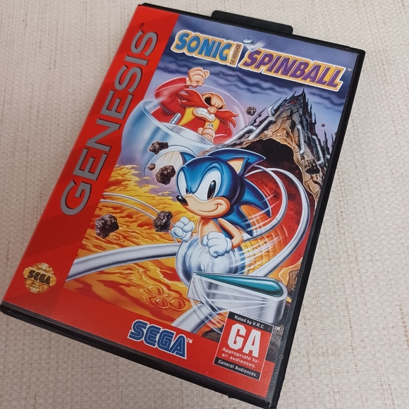 Sonic 2 in 1 Sonic the Hedgehog 2 + Sonic Spinball Sega Game Gear GG PAL